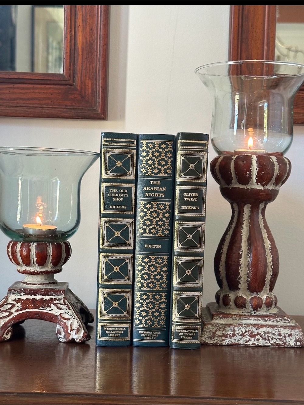 Vintage Southern Living at Home votive holders . Pair